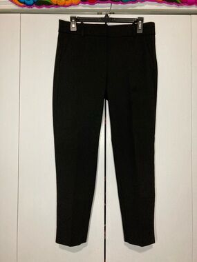 J. Crew Size 8 Cameron Pant Black Women's Tailored Ankle Trousers Career Casual